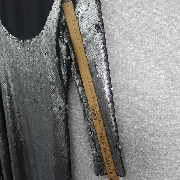 Calvin Klein Sequin Midi Dress Silver- Small - Picture 9 of 9